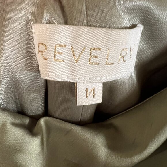 Revelry Satin Gown in Silver Sage - Picture 6 of 8